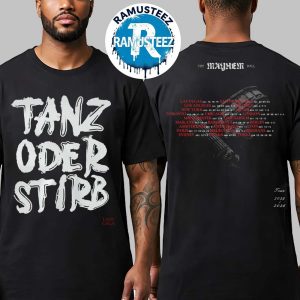 Tanz Oder Stirb Lady Gaga The Mayhem Ball Tour 2025-2026 Merch Tanz Oder Stirb Tee Two Sided Print Vintage T-Shirt