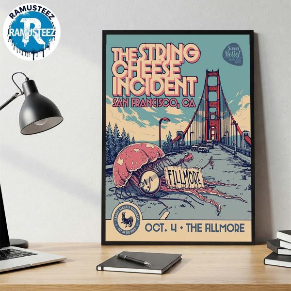 The String Cheese Incident San Francisco CA Show Poster On October 4th 2025 At The Fillmore Wall Decor Poster Canvas