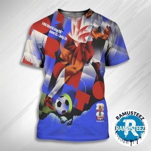 Toronto FIFA 2026 Host City Poster On June 11th-July 19th FIFA World Cup 2026 In Toronto Art By David Murray 3D Unisex T-Shirt