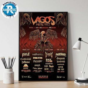 Vagos Metal Fest 2025 Poster Line Up On July 31th And August 1st 2nd 3rd At Quinta Do Ega In Vagos Potrugal Home Decor Poster Canvas