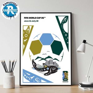 Vancouver FIFA 2026 Host City Poster On June 11th-July 19th FIFA World Cup 2026 In Vancouver Art By Jamin Zuroski Wall Decor Poster Canvas