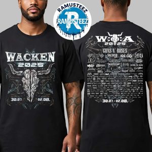 Wacken Open Air 2025 Line Up In Wacken Germany Merchandise Tee Machine 2025 On July 30th-August 2nd Two Side Print Unisex T-Shirt