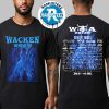 Wacken Open Air 2025 Wacken DE Collecion Dragons 2025 Tee Line Up On July 30th-August 2nd Black T-Shirt