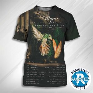 10 Years Band The Autumn Effect 20th Anniversary Tour 2025 Dates List Kick Off On September 9th In Lawrence KS All Over Print Unisex T-Shirt