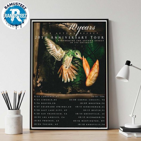 10 Years Band The Autumn Effect 20th Anniversary Tour 2025 Dates List Kick Off On September 9th In Lawrence KS Home Decor Poster Canvas