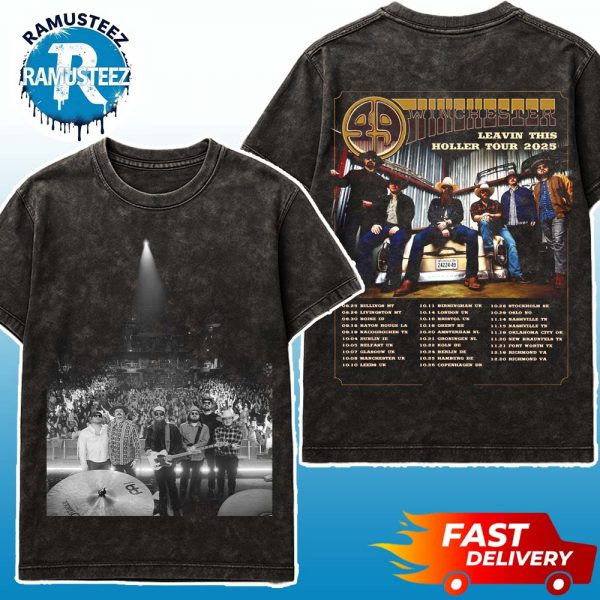 49 Winchester Leavin This Holler Tour 2025 Dates List Kick Off On August 25th In Billings MT Two Sided Print Washed T-Shirt