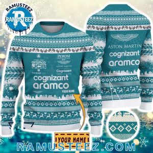 Aston Martin Cognizant F1 Team Custom Name Ugly Christmas Sweater For Holiday 2025 Xmas Gifts