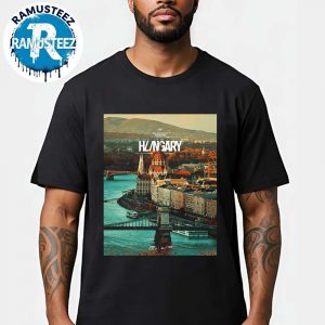 BWT Alpine F1 Team 2025 Hungarian Grand Prix Posters At The Hungaroring In Budapest On August 1-3 2025 Black T-Shirt