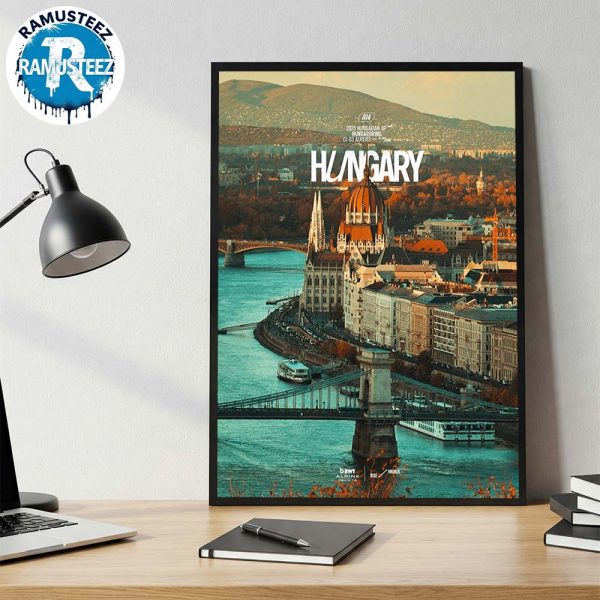 BWT Alpine F1 Team 2025 Hungarian Grand Prix Posters At The Hungaroring In Budapest On August 1-3 2025 Wall Decor Poster Canvas