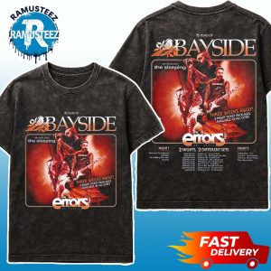 Bayside Band 25 Years Of Bayside The Errors Tour 2025 Cities List Start In Orlando Fl On September 6th And 7th At House Of Blues Washed T-Shirt