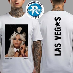 Beyonce Las Vegas Cowboy Carter Tour 2025 Merchandise LV Web Exclusive Tee Two Sided Print White T-Shirt