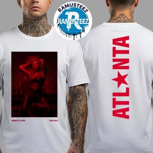 Beyonce Merchandise ATL Web Exclusive Tee Atlanta Cowboy Carter Tour 2025 Two Sided Print White T-Shirt