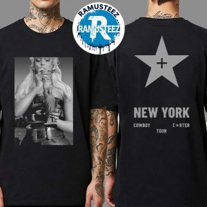 Beyonce New York Ny Web Exclusive Tee Cowboy Carter Tour 2025 Two Sided Print T-Shirt