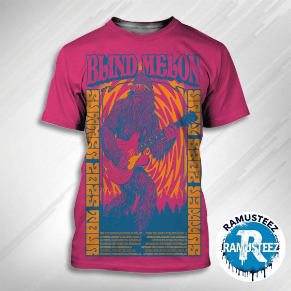 Blind Melon August And September Tour 2025 Dates Dates List Kick Off On August 7th At House Of Blues In Myrtle Beach SC All Over Print T-Shirt