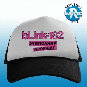 Blink 182 Band Missionary Impossible Tour 2025 Trucker Merchandise Snap Back Cap Hat