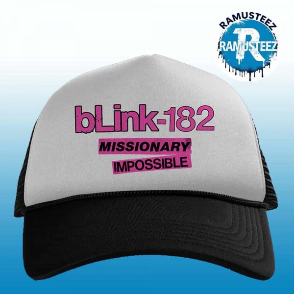 Blink 182 Band Missionary Impossible Tour 2025 Trucker Merchandise Snap Back Cap Hat