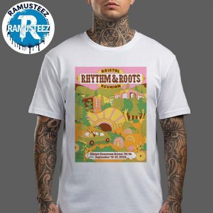 Bristol Rhythm And Roots Reunion 2025 Festival Poster By Clay Hickson At Historic Downtown Bristol In Bristol Tennessee On September 19-21 2025 T-Shirt