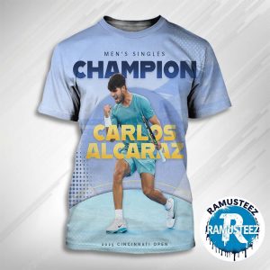 Carlos Alcaraz Tennis Spanish Claims First Cincinnati Open Men Singles Champions 2025 All Over Print T-Shirt