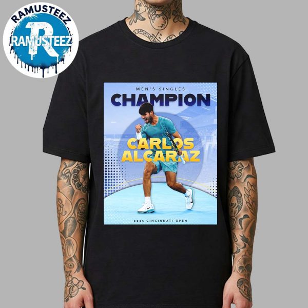 Carlos Alcaraz Tennis Spanish Claims First Cincinnati Open Men Singles Champions 2025 Unisex T-Shirt