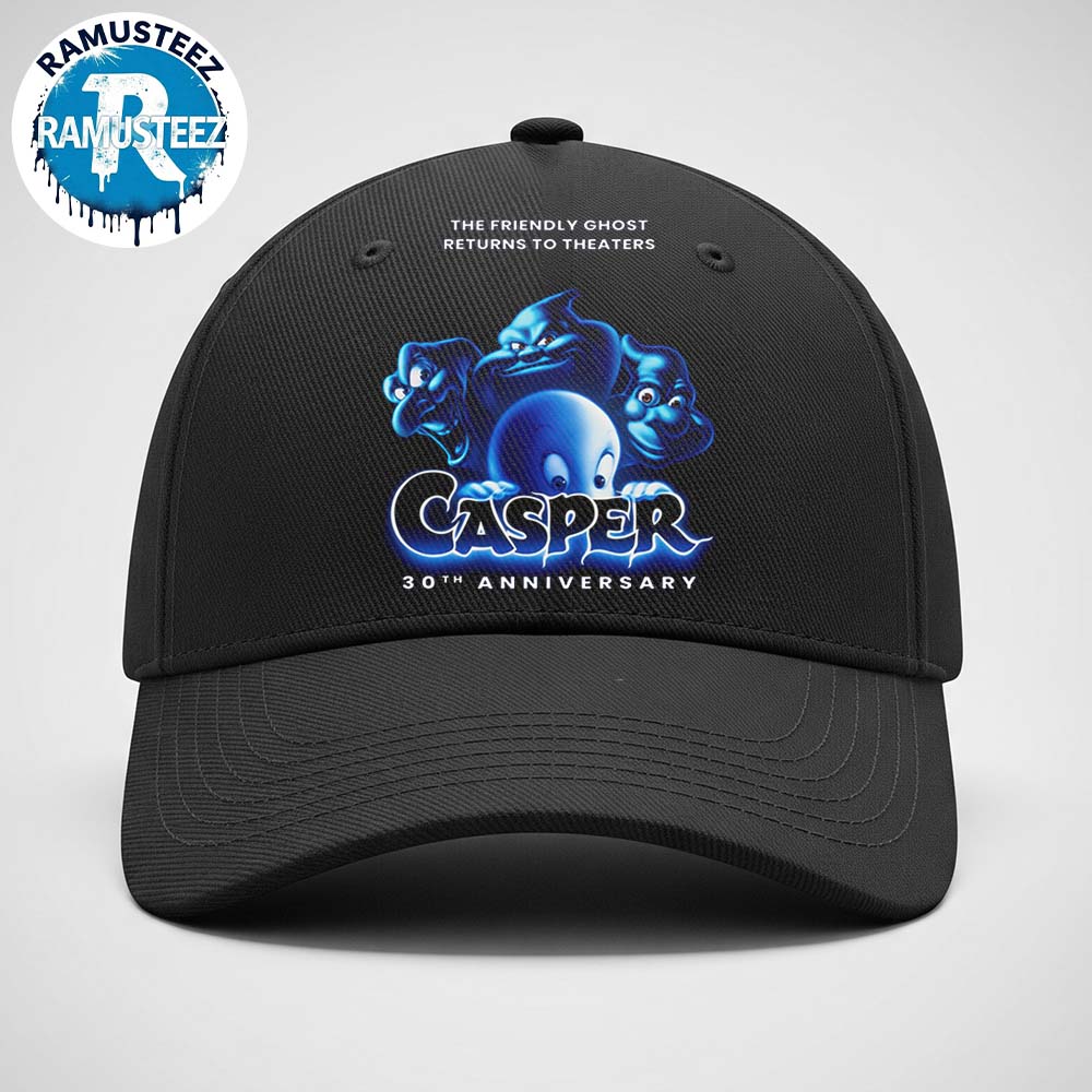 Casper Movie The Friendly Ghost Returns To Theaters On October 3 2025 Celebrate 30th Anniversary Snap Back Cap Hat Casper Movie The Friendly Ghost Returns To Theaters On October 3 2025 Celebrate 30th Anniversary Snap Back Cap Hat