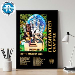Chat Pile Band North America 2025 Dates List Kick Off On October 9th In San Francisco CA With Fleshwater Band Home Decor Poster Canvas