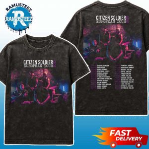 Citizen Soldier European Tour 2025 Dates List Kicks Off In Sweden On October 23 2025 Two Sided Print Washed T-Shirt