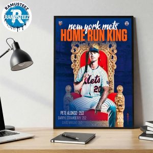 Congrats Pete Alonso Named To Polar Bear Claim 253th New York Mets Home Run King In 2025 Wall Decor Poster Canvas