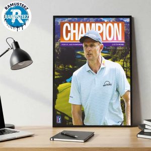 Congrats To Justin Rose For Achieving His 12th PGA Tour Victory And Becoming The 2025 FedEx Cup Champion Wall Decor Poster Canvas