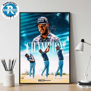 Congratulations Sebastian Munoz Takes LIV Golf Indianapolis Title 2025 Champions Home Decor Poster Canvas