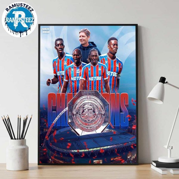Crystal Palace 2025 Triumphs FA Community Shield Victory Over Liverpool With Dean Henderson Heroics At Wembley Wall Decor Poster Canvas