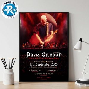 David Gilmour Music Poster At Circus Maximus In Rome On September 17th 2025 Wall Decor Poster Canvas
