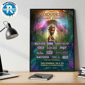 Decadence Arizona The Portal Of I11usions Poster Line Up On December 30 And 31 At Phoenix Raceway In Avondale AZ Poster Canvas