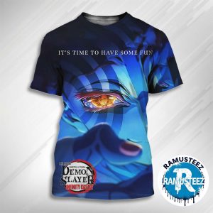Demon Slayer Kimetsu No Yaiba Infinity Castle 2025 Movie Poser It Time To Have Some Fun Only In Moive Theatres On September 12th 3D T-Shirt