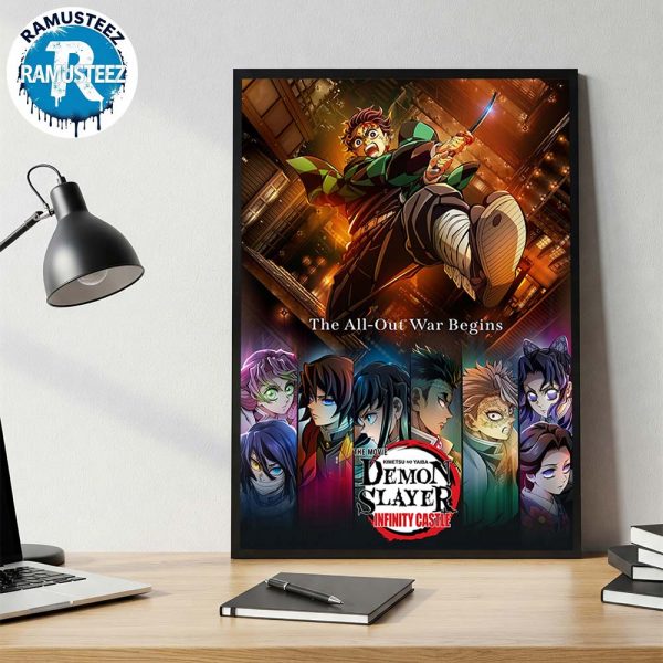 Demon Slayer Kimetsu No Yaiba Infinity Castle 2025 Movie Poser The All Out War Begin Only In Movie Theatres On September 12th Wall Decor Poster Canvas
