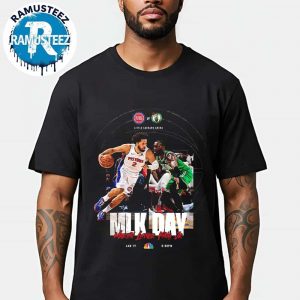 Detroit Pistons Vs Boston Celtics MLK Day Martin Luther King JR At Little Caesars Arena In Detroit MI On January 19 2026 Black T-Shirt