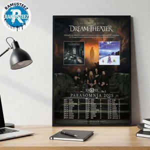 Dream Theater Parasomnia Tour 2025 Celebrate 30th Anniversary Of A Change Of Seasons Cities List Start In Reading PA On September 5th Poster Canvas