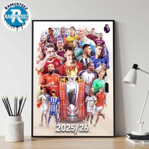 English Premier League 2025 2026 Poster Start In Today August 15th With Liverpool Vs Bournemouth Home Decor Poster Canvas