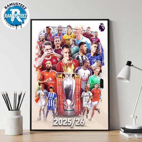 English Premier League 2025 2026 Poster Start In Today August 15th With Liverpool Vs Bournemouth Home Decor Poster Canvas