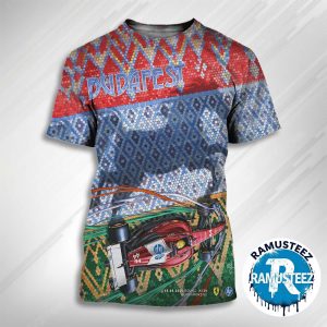 Ferrari 2025 Hungarian Grand Prix Posters F1 Round 14 On August 3 2025 At The Hungaroring In Budapest All Over Print T-Shirt