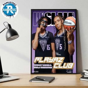 Flayaz Club Tiffany Hayes And Kayla Thornton Team Golden State Valkyries WSLAM Digital Cover Home Decor Poster Canvas