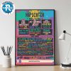 Hopscotch Music Festival 2025 Poster Line Up On September 4th-6th 2025 In Raleigh NC Home Decor Poster Canvas