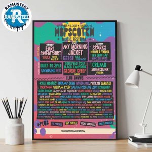 Hopscotch Music Festival 2025 Poster Line Up On September 4th-6th 2025 In Raleigh NC Home Decor Poster Canvas