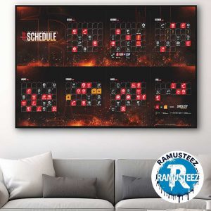 Houston Rockets 2025-26 Regular Season NBA Schedule Wall Decor Poster Canvas
