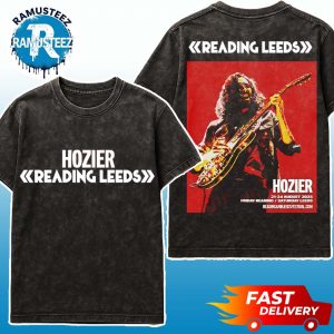 Hozier Poster For Reading And Leeds Festival 2025 In England Friday Reading And Saturday Leeds On August 21 To August 24 Two Sided Washed T-Shirt