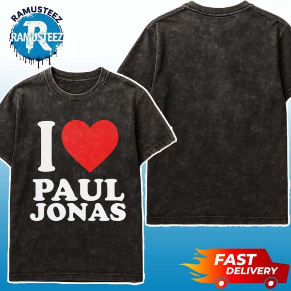 I Love Paul Jonas Jonas Brothers 20th Anniversary Greetings From Your Hometown Tour 2025 Exclusive Tee Washed T-Shirt
