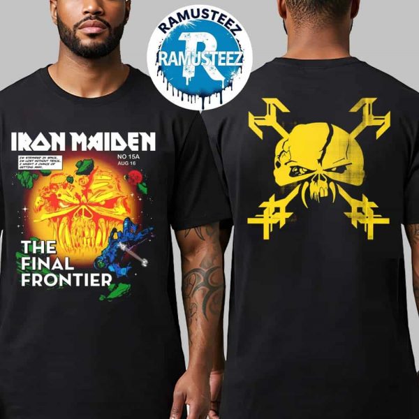Iron Maiden The Final Frontier Comic Cover Tee 15 Years Of The Final Frontier Anniversary Collection Two Sided Print Unisex T-Shirt