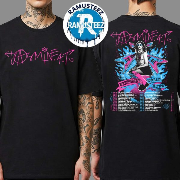 Jasmine.4.T Tranarchy World Tour 2025 Cities List Start In Toronto ON At The Baby G On September 26th Two Sided Print Unisex T-Shirt