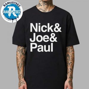 Jonas Brothers 20th Anniversary Greetings From Your Hometown Tour 2025 Exclusive Nick And Joe And Paul Tee Black T-Shirt