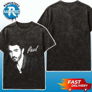 Jonas Brothers 20th Anniversary Greetings From Your Hometown Tour 2025 Merchandise Paul Photo Tee Washed T-Shirt