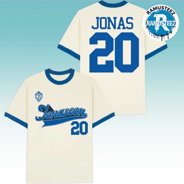 Jonas Brothers Merch Jonas 20 Ringer Tee Greetings From Your Hometown Tour 2025 Tour Tee Two Sided Print T-shirt
